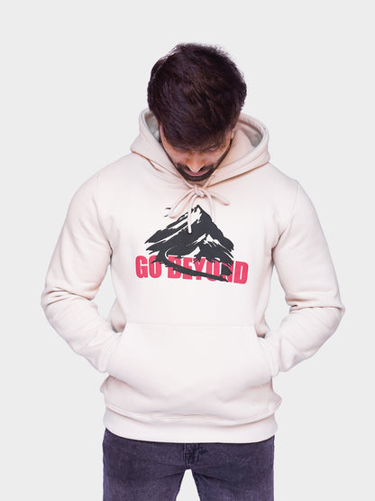 Unisex Off-White Printed Pullover Hoodie